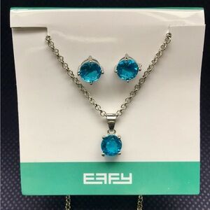 EFFY Blue Earring and Pendant Necklace Set New!